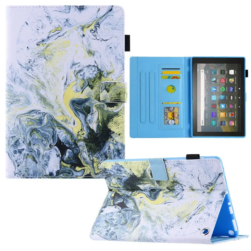 Auto Sleep Wake PU Leather Tablet Case WIth Card Slots with Stylus Pen Holder For Amazon Kindle