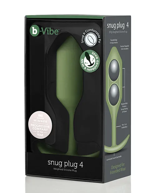 b-Vibe Weighted Snug Plug 4 - 256g - Army