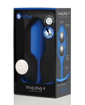 b-Vibe Weighted Snug Plug 4 - 256g - Navy