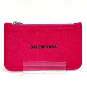 Balenciaga Pink Leather Coin Case Wallet