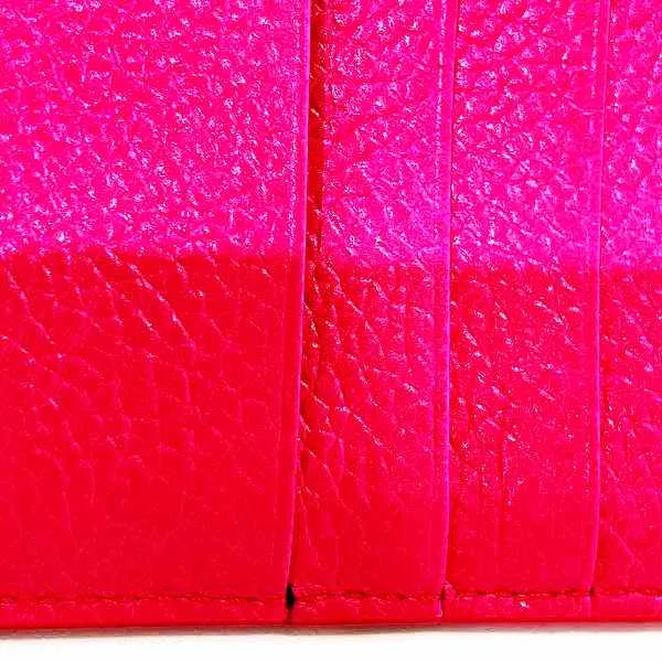 Balenciaga Pink Leather Coin Case Wallet