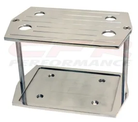 BALL MILLED POLISHED BILLET ALUMINUM OPTIMA GROUP 35 BATTERY TRAY - CHEVY FORD MOPAR