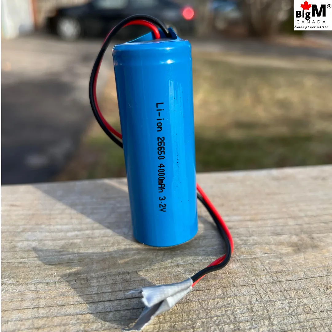 BigM 3.2V lithium ion battery 26650 heavy duty 4000mAH rechargeable