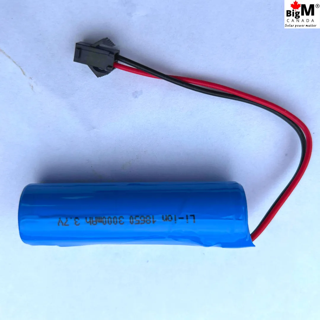 BigM 3.7V 3000mAh  rechargeable 18650 battery with wire connector