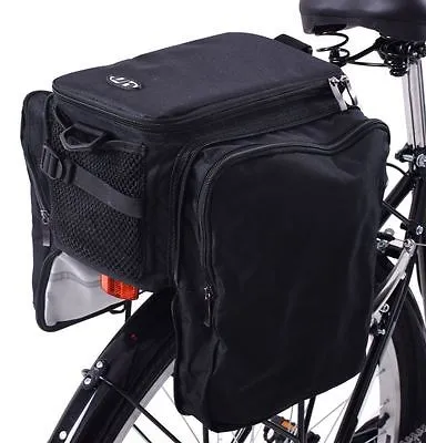 BIKE CARRIER RACK BAG   FOLDING PANNIER BAGS INSULATED BAG 28 LITRE SHOWER COVER