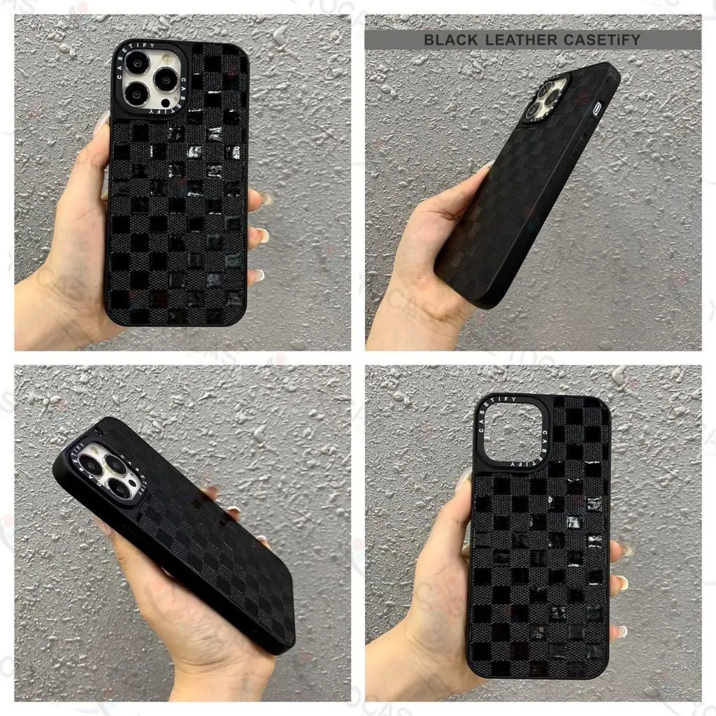 Black Leather Hard Case For Redmi