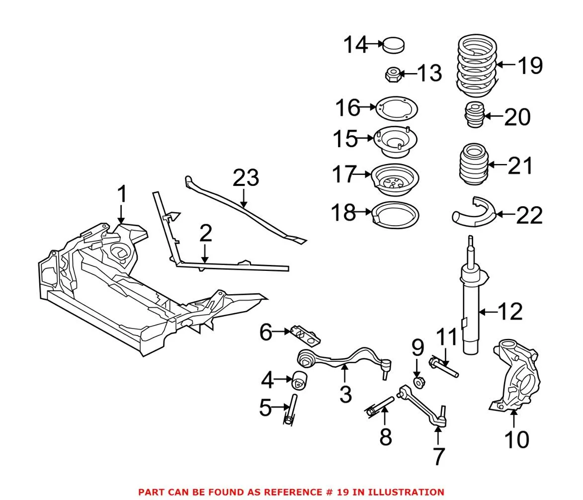 BMW Coil Spring – Front (w/ Standard Suspension) 31336767366