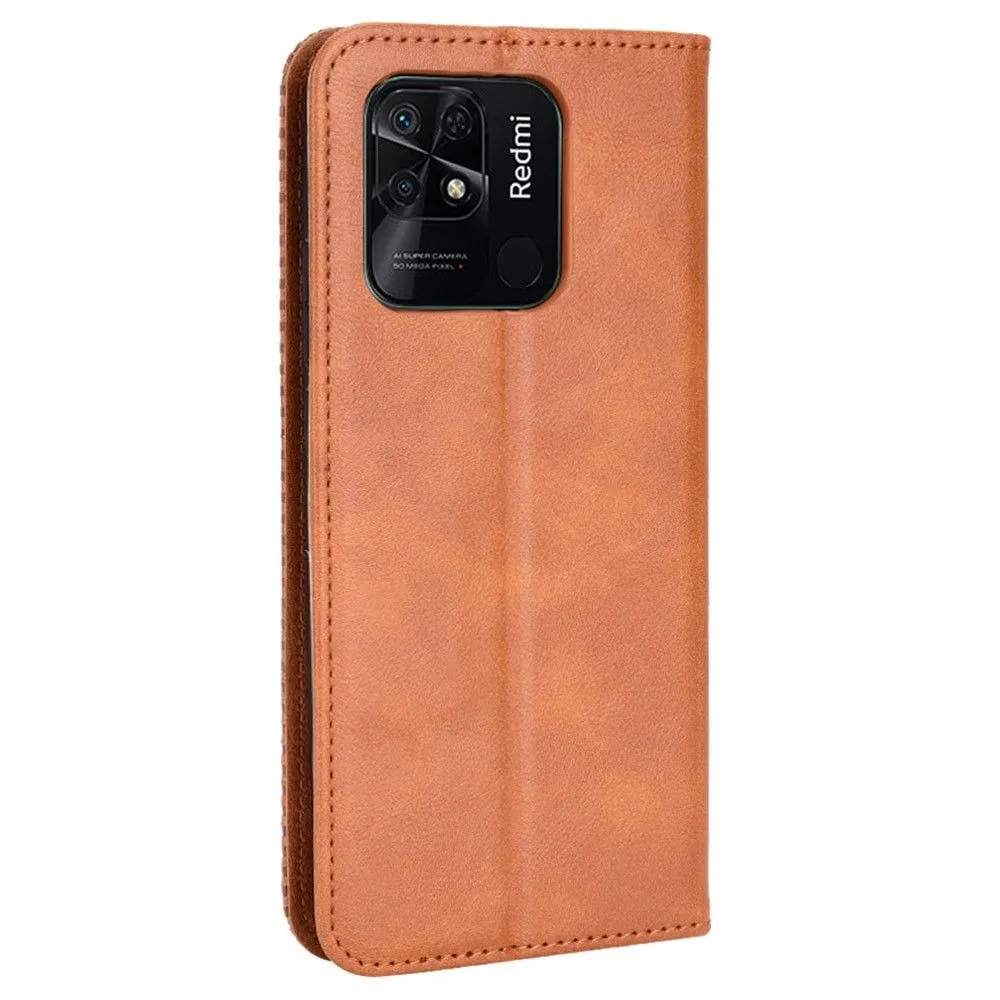 Bofink Vintage Xiaomi Redmi 10C leather case - Brown