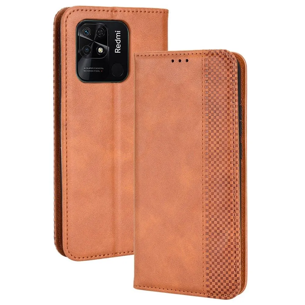 Bofink Vintage Xiaomi Redmi 10C leather case - Brown