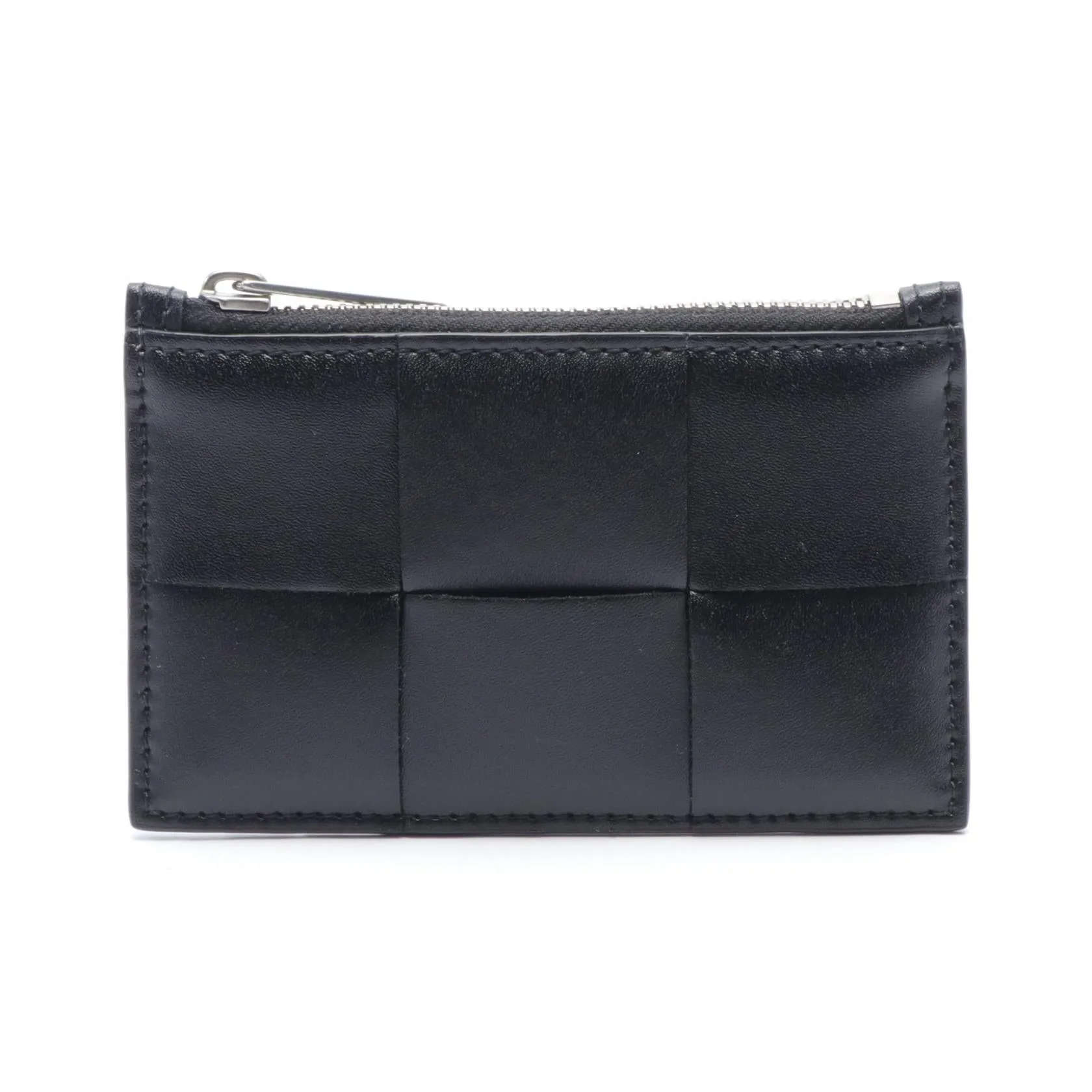 Bottega Veneta Leather Cassette Card Case Black