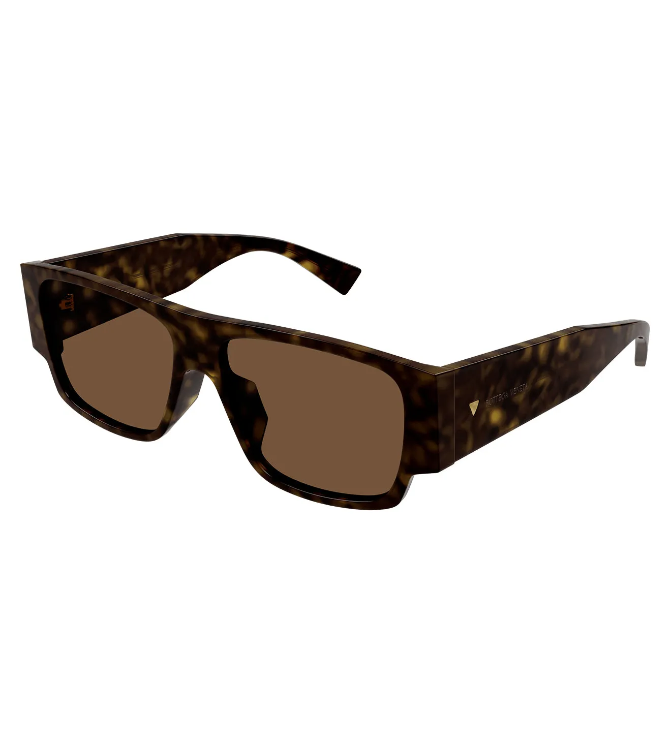 Bottega Veneta Men's Brown Rectangular Sunglasses