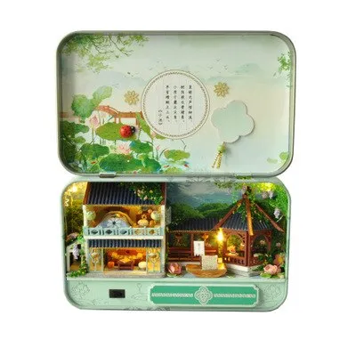 Box Theater Mini Doll House Prefabricated Miniature Diy Dollhouse Kit Furniture Case Toys For Children Birthday Gifts