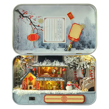 Box Theater Mini Doll House Prefabricated Miniature Diy Dollhouse Kit Furniture Case Toys For Children Birthday Gifts