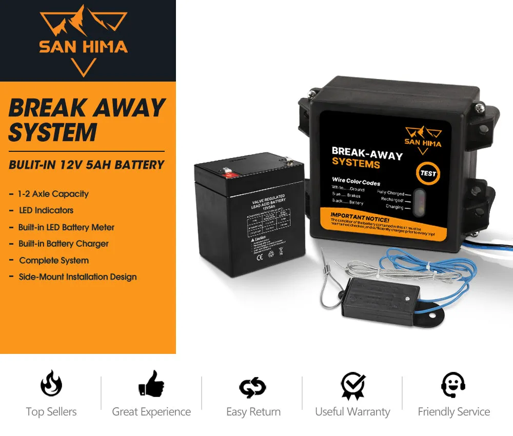 Break Away System with Battery& Switch Trailer Float Boat Electric Breakaway