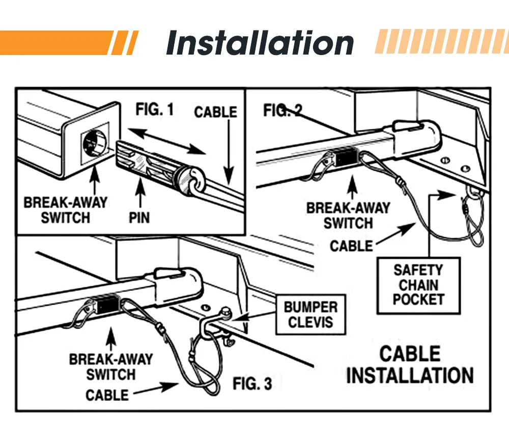 Break Away System with Battery& Switch Trailer Float Boat Electric Breakaway