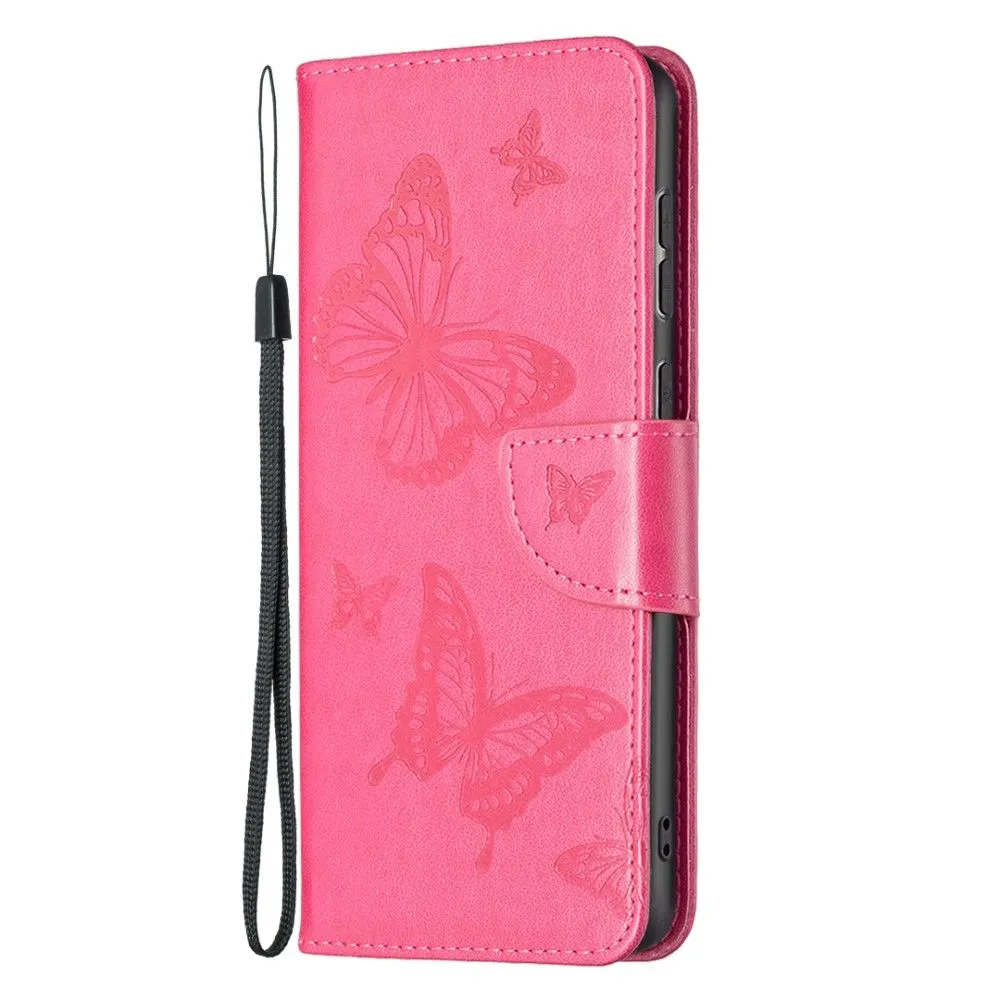 Butterfly Samsung Galaxy A73 flip case - Rose