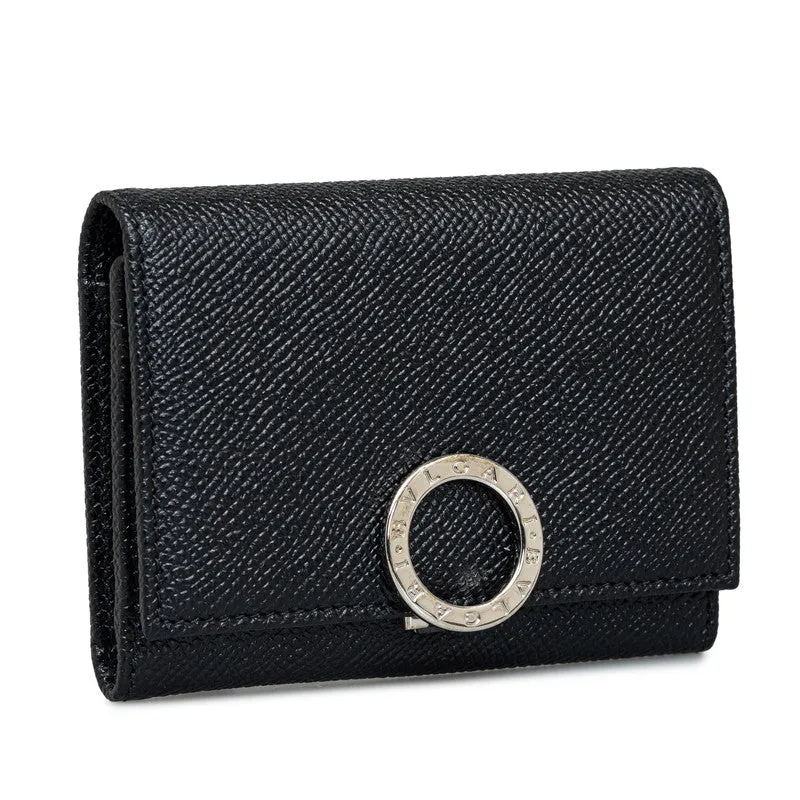 Bvlgari Leather Coin and Card Case Black