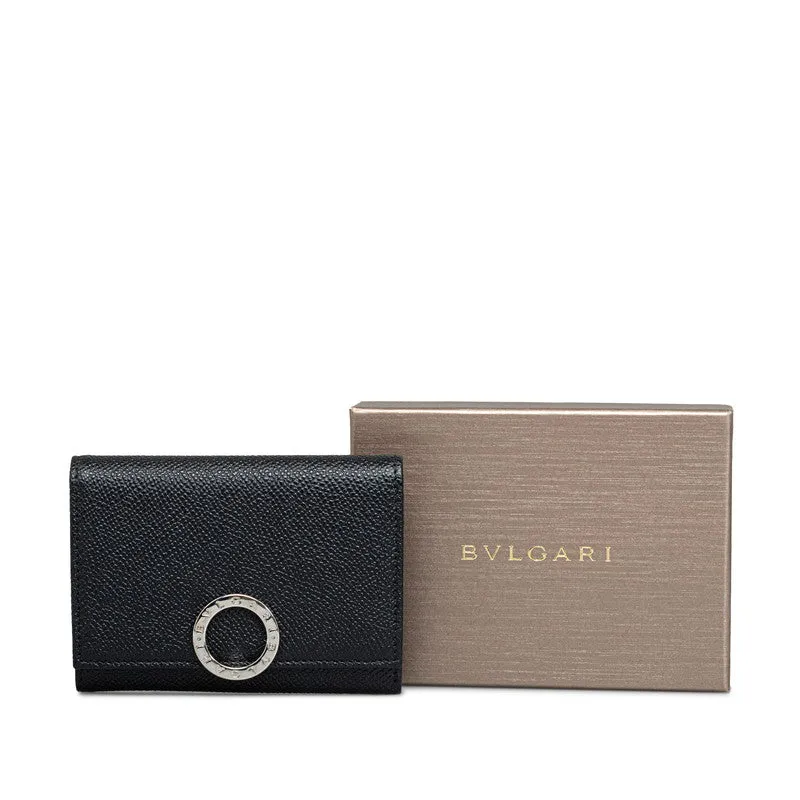 Bvlgari Leather Coin and Card Case Black