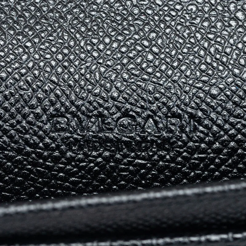 Bvlgari Leather Coin and Card Case Black