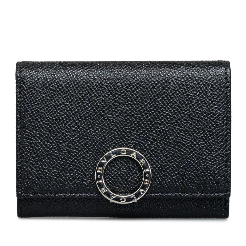 Bvlgari Leather Coin and Card Case Black