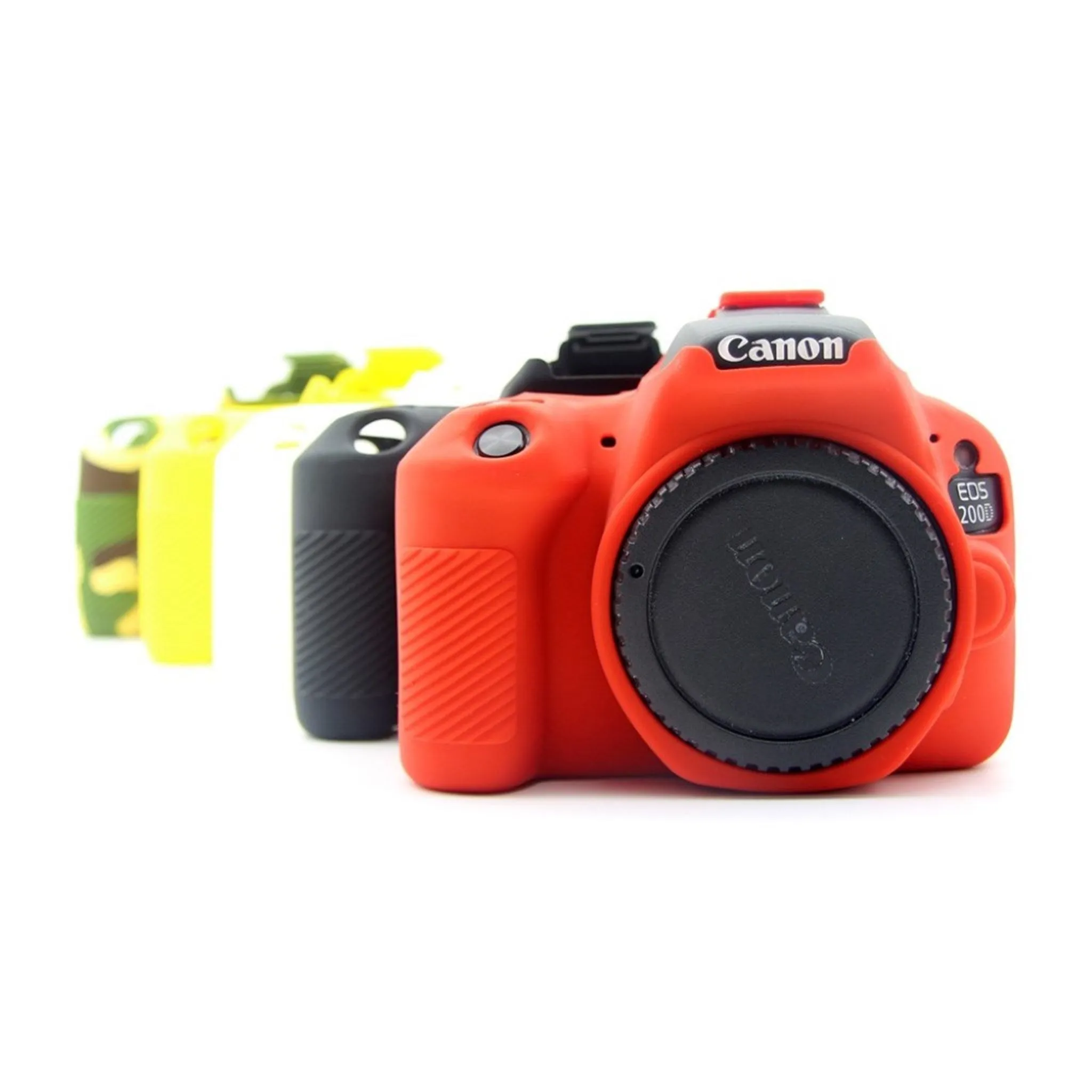 Canon EOS 200D soft silicone protective case - Red