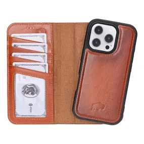 Carter iPhone 16 Pro Max Wallet Case, Burnished Tan