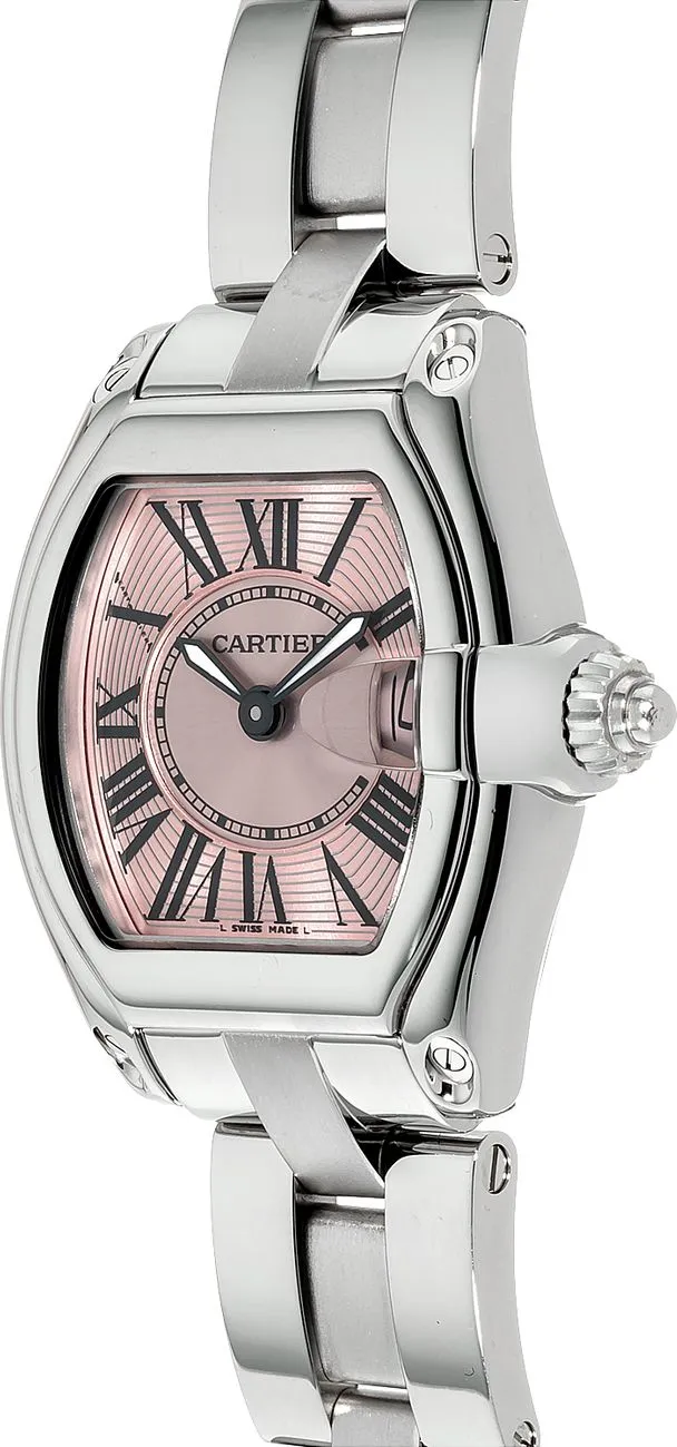 CARTIER Roadstar Stainless Steel Pink Dial Quartz Ladies Watch