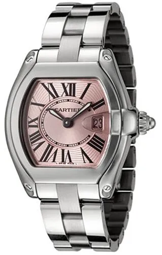 CARTIER Roadstar Stainless Steel Pink Dial Quartz Ladies Watch