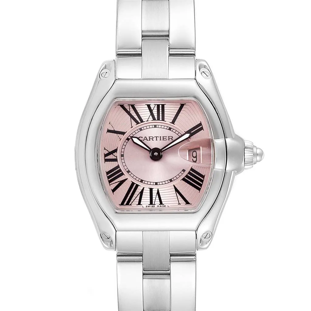 CARTIER Roadstar Stainless Steel Pink Dial Quartz Ladies Watch