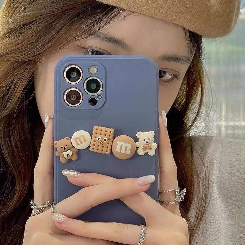 Cartoon Chocolate Beans Bear iPhone Case