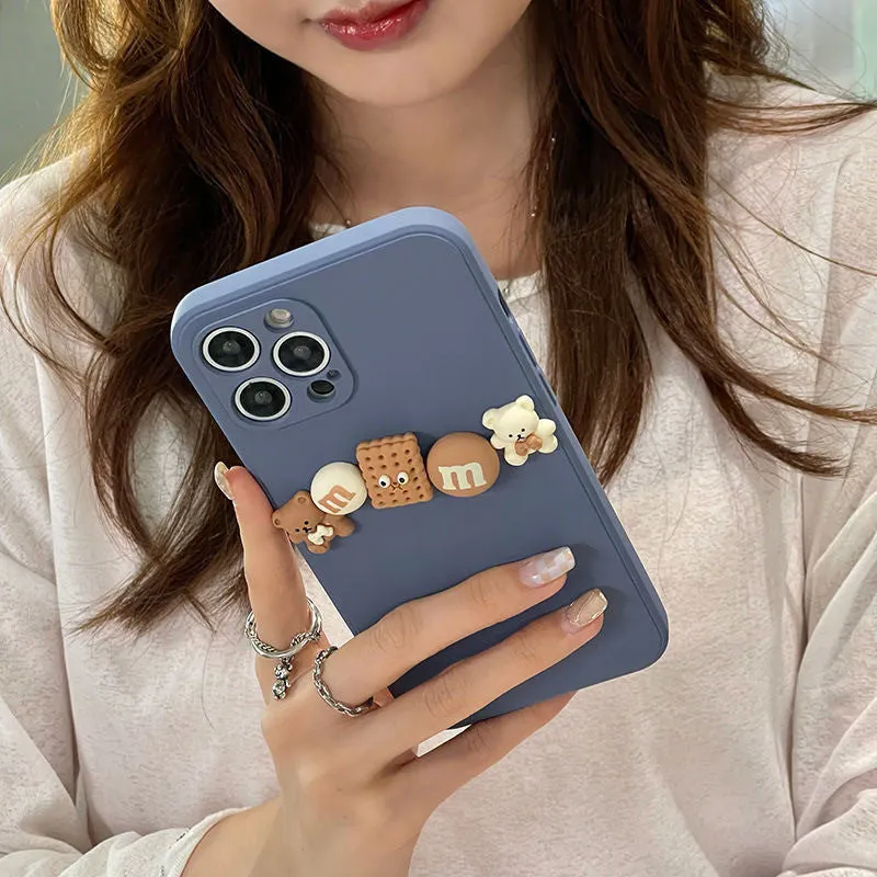 Cartoon Chocolate Beans Bear iPhone Case