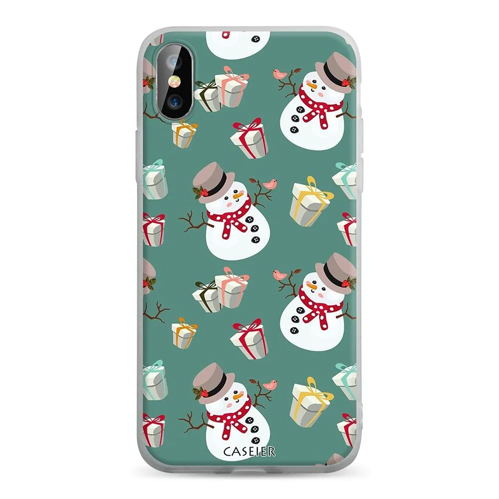 CASEIER Christmas Phone Cases For iPhone X XR XS MAX 8 7 Soft Silicone Case Funda For iPhone 7 8 6S 6 Plus 2020 New Year Couque