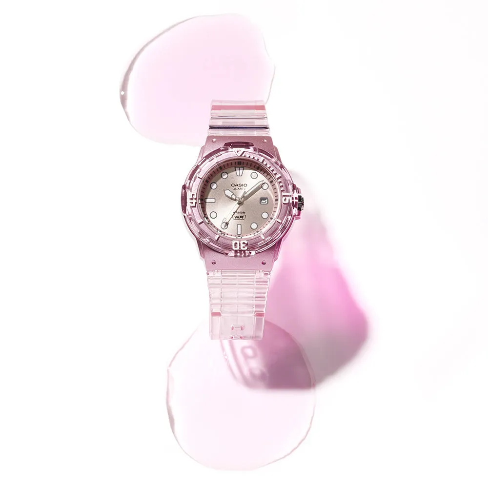 Caso LRW200HS-4E Pink Transparent Watch