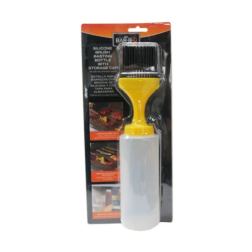 Chef Master 40030CM Mr. Bar-B-Qr Bristle Basting Bottle, with storage cap, silicone (Patented) (must