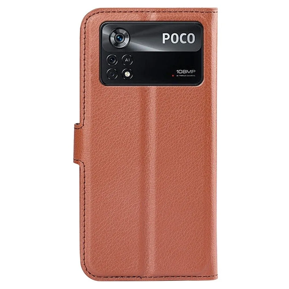 Classic Xiaomi Poco X4 Pro 5G flip case - Brown