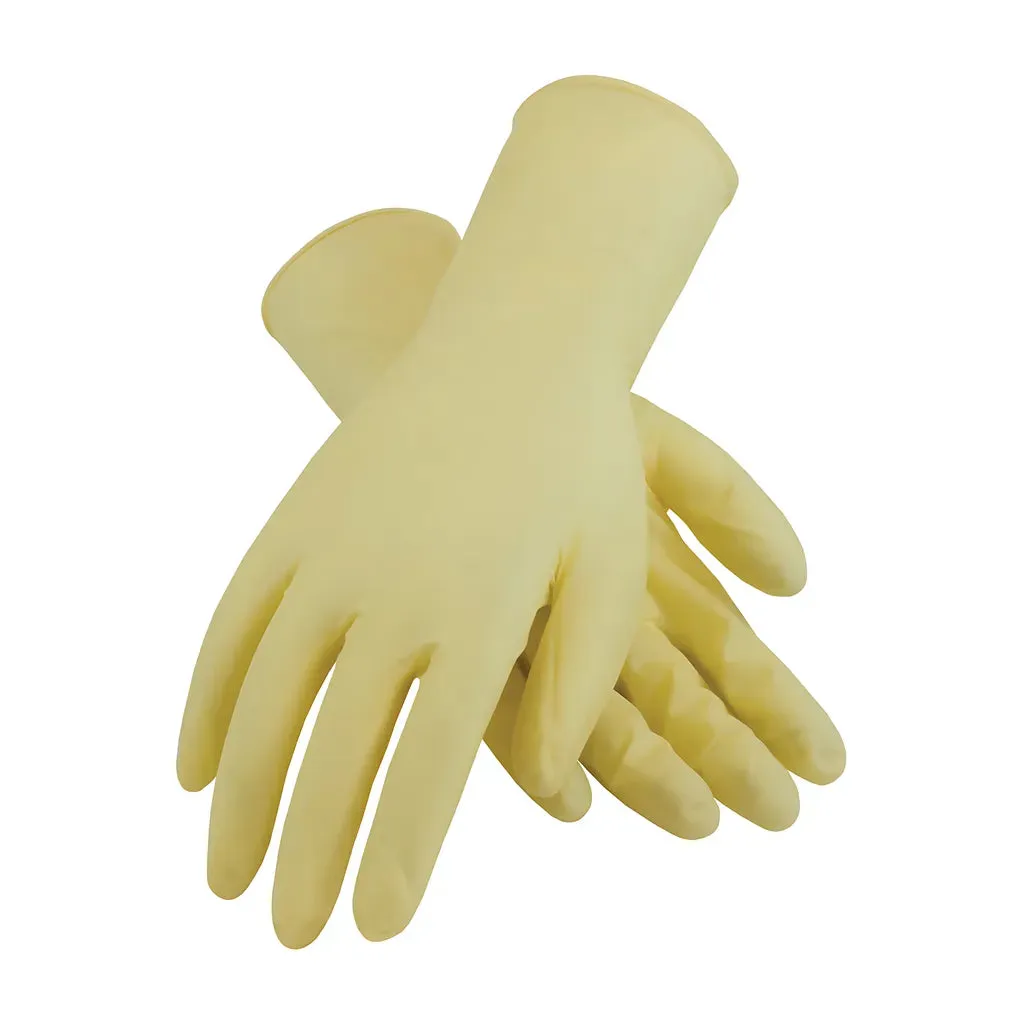 CleanTeam 100-323000/L Single Use Class 100 Cleanroom Latex Glove with Fully Textured Grip - 12"