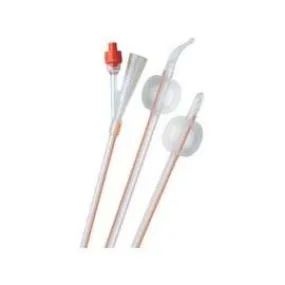 Coloplast Cysto-Care Folysil 2-Way Silicone Indwelling Catheter 20Fr 16" L, 30cc Balloon Capacity, 100% Silicone, Latex-free - Case of 5