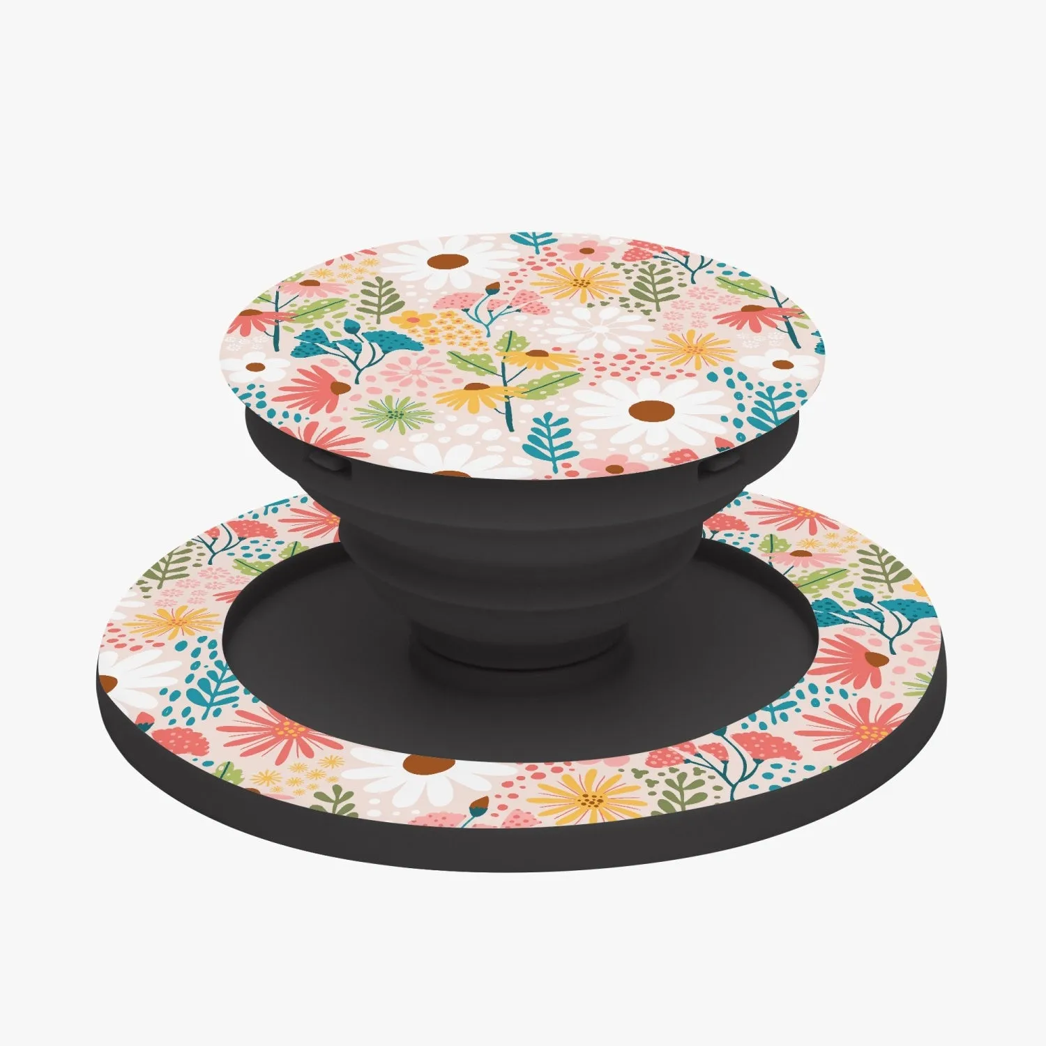 Colored Flowers Magnetic Collapsible Grip And Stand