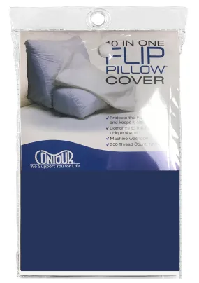 Contour Flip Pillow Case - Standard, Navy