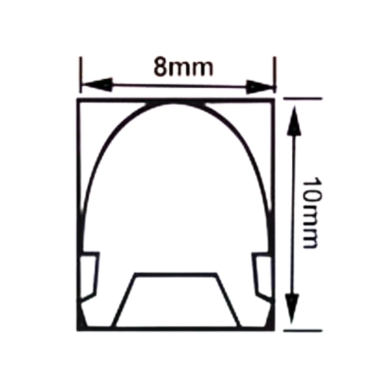 Cool White Silicone Neon Flex Tube Diffuser Body for LED Strip Lights Neon Signs 8mm