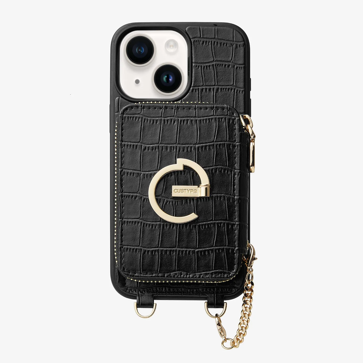 Crocodile Design Set- Detachable Wireless Charging E-stand Wallet Phone Case