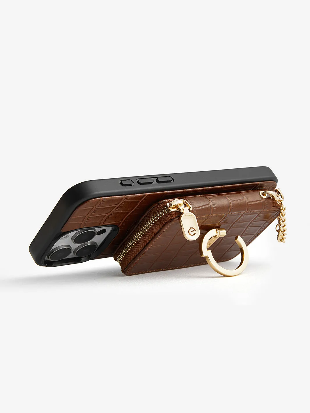 Crocodile Design Set- Detachable Wireless Charging E-stand Wallet Phone Case