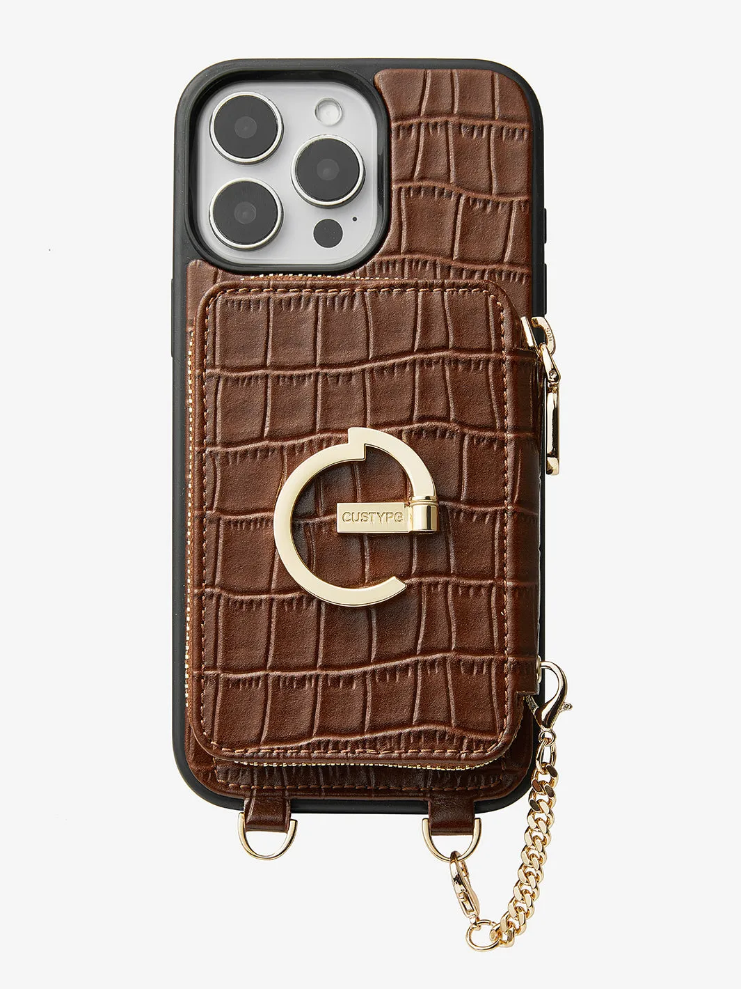 Crocodile Design Set- Detachable Wireless Charging E-stand Wallet Phone Case