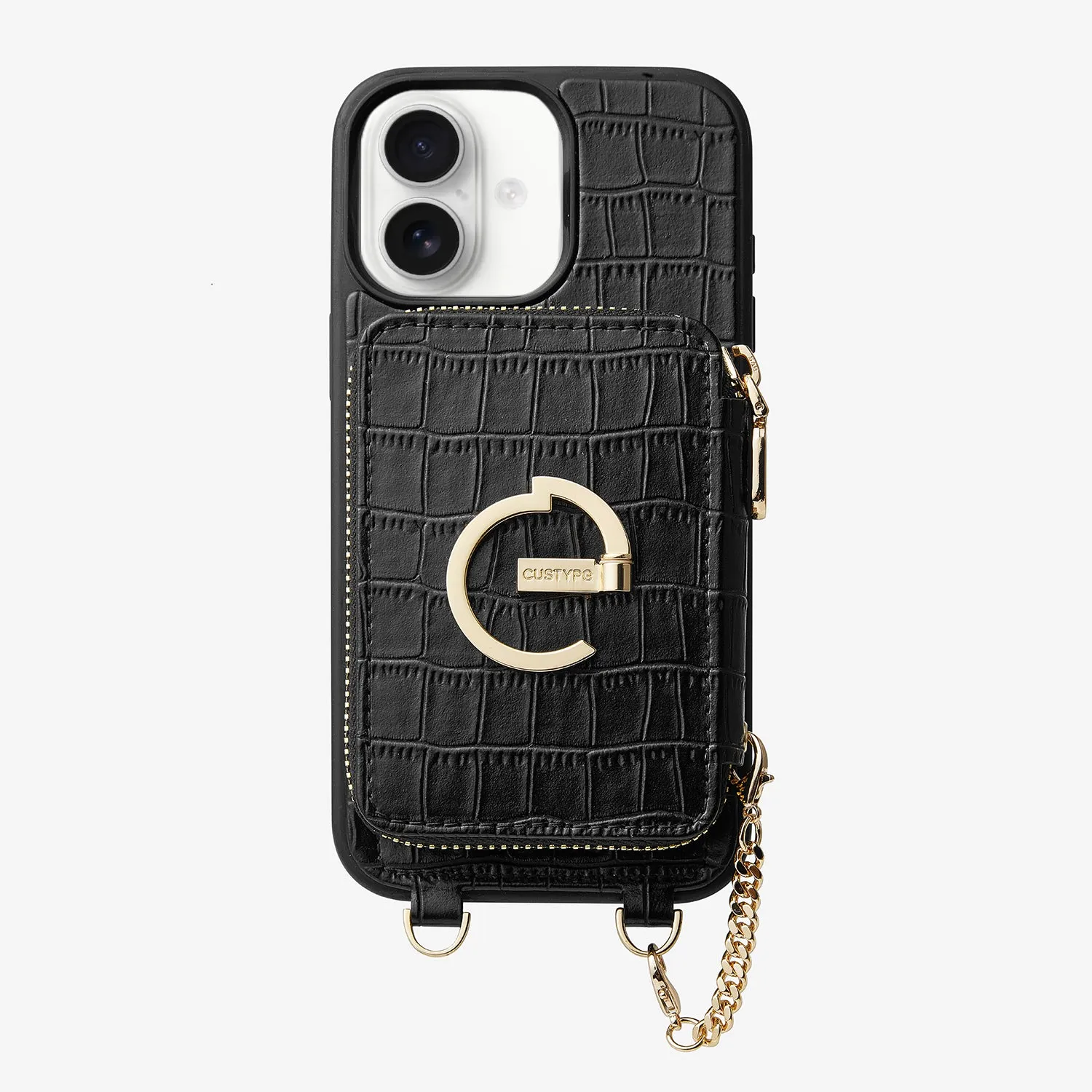 Crocodile Design Set- Detachable Wireless Charging E-stand Wallet Phone Case