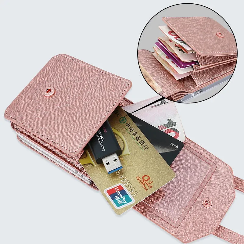 Crossbody Leather card slots wallet phone case for samsung galaxy