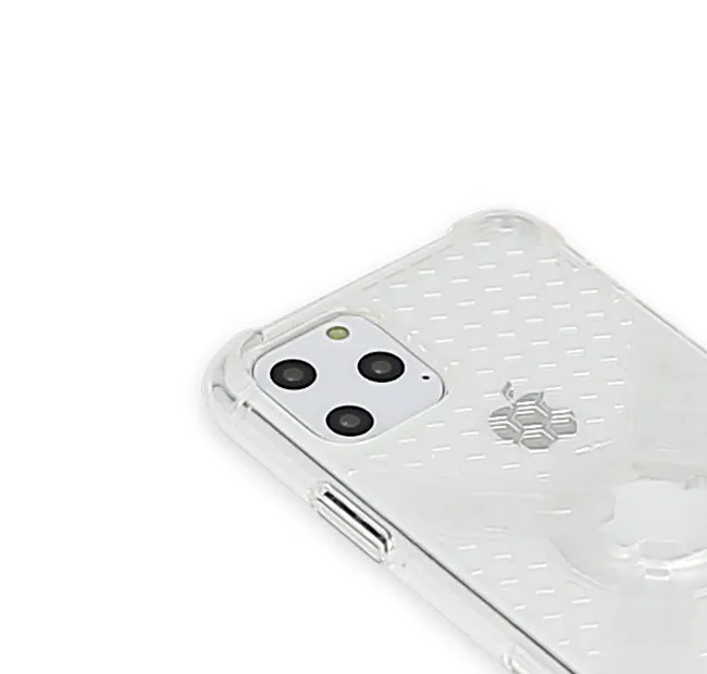 Cube-Intuitive iPhone 11 Pro/X/XS X-Guard, Clear Grey Bones Infinity mount Cover. (MA16-0018)