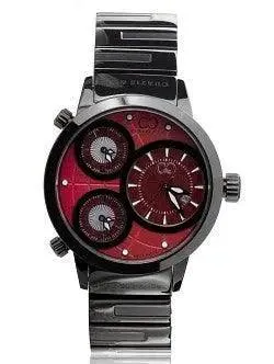 Curtis & Co Big Time World 50mm 3 Time Zone Watch (Red)