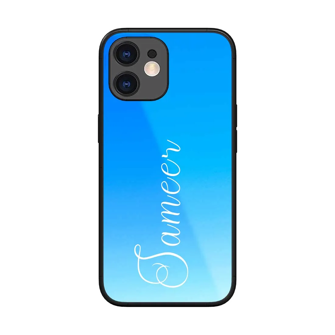 Custom iPhone 11 Cover Case with Name Blue Cover Phone Case - Blue Sea