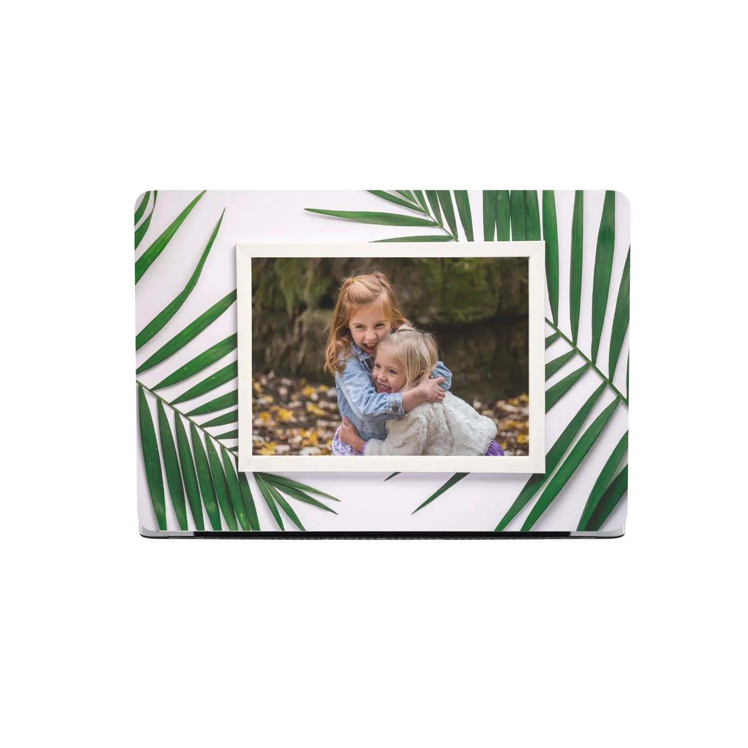 Custom Photo Macbook Hard Shell Case - Framed Image with Tropical Ferns