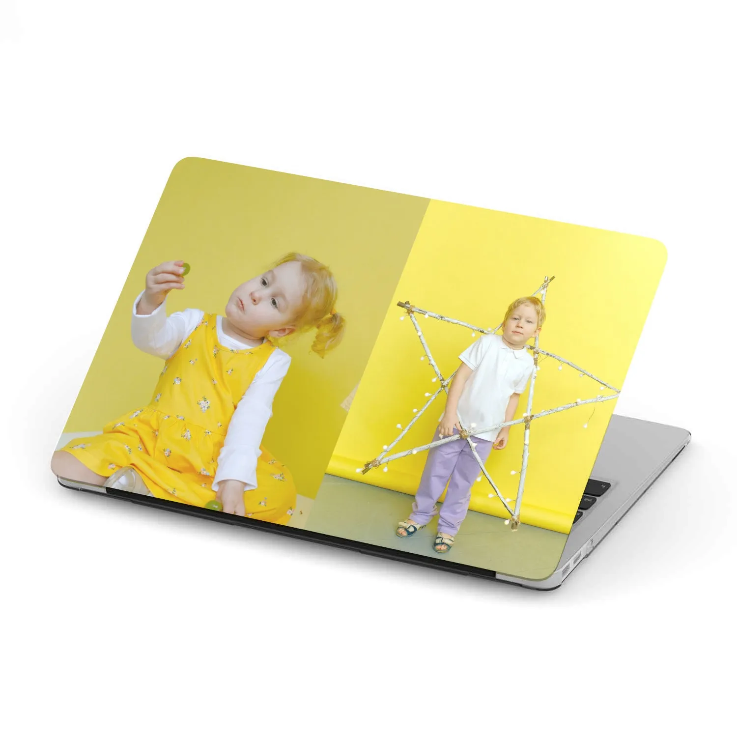 Custom Photo Macbook Hard Shell Case - Two Images Personalized